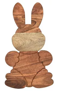 Bunny Shaped Wood Serving Board Wood Cutting Board for Kitchen Wooden Charcut... - Picture 1 of 6
