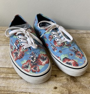blue floral vans