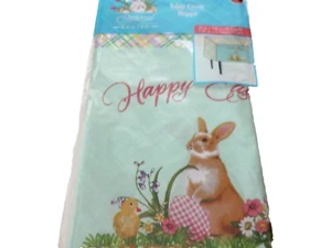 Thin Vinyl Tablecloth 54"x108" rectangle (4-6 people) EASTER BUNNY - Picture 1 of 4