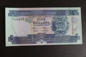 SOLOMON ISLANDS REPLACEMENT NOTE, 2001 ISSUE, $5 P26r X/1 050855 - UNCIRCULATED - Picture 1 of 2