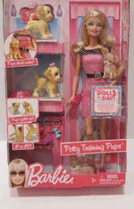 2009 Mattel BARBIE "POTTY TRAINING PUPS" Playset w 2 Puppies & Accessories NRFB - Picture 1 of 7