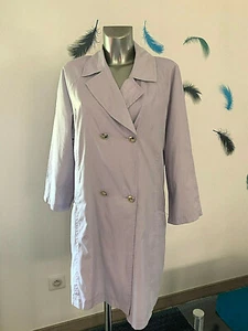 luxueux trench coat violet clair NINA RICCI PARIS taille 40 fr 44i - Picture 1 of 5