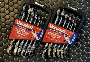 Duralast Flex-head 6 Pc Metric And 6 Pc SAE Ratcheting Wrench Sets ($142 Value) - Picture 1 of 7