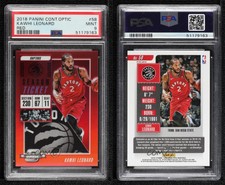2018-19 Panini Contenders Optic Season Ticket Red Prizm Kawhi Leonard PSA 9 MINT