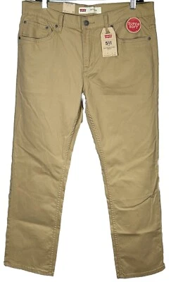 Caquis ajustados de cadera a tobillo elásticos talla 18 Husky 36x29 Levis 511 nuevos con etiquetas Foto 1 de 4