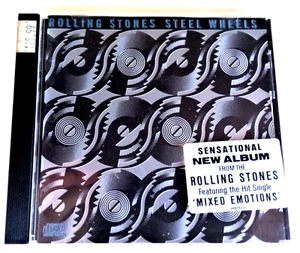 ROLLING STONES steel wheels original album CD W/Hype Sticker - Picture 1 of 3