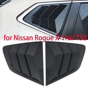 Cubierta de persiana de ventilación de fibra de carbono para ventana trasera para Nissan Rouge X-Trail - Imagen 1 de 8