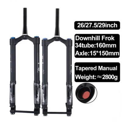 26*5.0 Inch Downhill Bike Inverted Fork Thru Axle 150*15mm Snow E-bike Fat Fork - Image 1 of 4