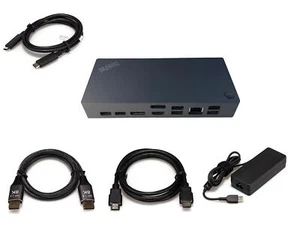 Lenovo ThinkPad Universal USB-C Dock V2-40B70090 with HDMI Cable and DP Cable - Picture 1 of 6