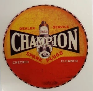 Champion Spark Plugs Car Vespa Scooter Camper Van Decal Sticker - Picture 1 of 1