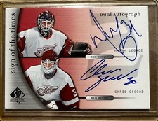 2005-06 SP Authentic Sign of the Times Dual Manny Legace Chris Osgood #D-LO Auto