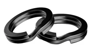 Black Ultra Strong Stainless Steel Split Ring loop Link Jump Hoop Finding Craft - Picture 1 of 6