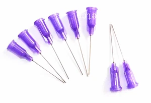 NUEVO 100 piezas 21Gauge 1" agujas dispensadoras romas jeringa puntas de aguja púrpura - Imagen 1 de 1