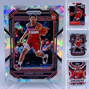 Johnny Davis Rookie (x4) Prizm Cracked Ice, optisch bewertet Rookie, Emergent & Base - Bild 1 von 13
