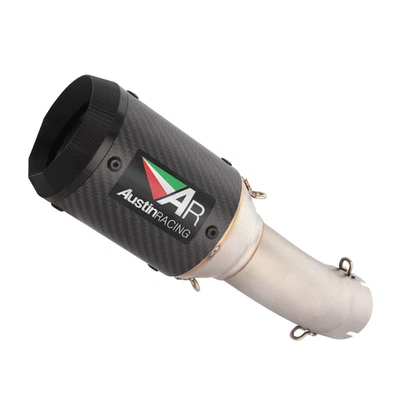 For Kawasaki Ninja ZX4R ZX4RR 2023-2025 Carbon Exhaust Mid Link Pipe Muffler - Image 1 of 4