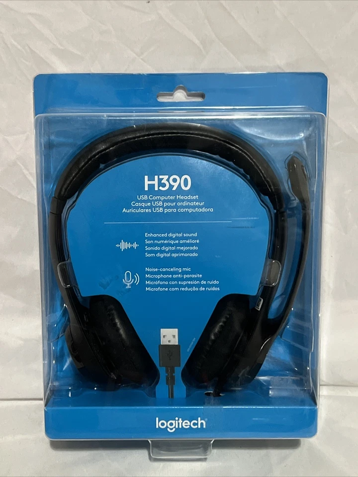 Fone de Ouvido USB Over the Ear Logitech H390 Preto - Imagem 1 de 4