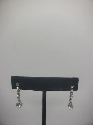 Pendientes Vintage Perforados Perforados Colgantes Cristales Joyería Disfraz Novia Delicado Foto 1 de 4