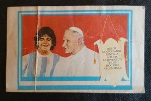 RARE VINTAGE Collectible: MARADONA & Pope John Paul II Decal/Sticker - Bild 1 von 6