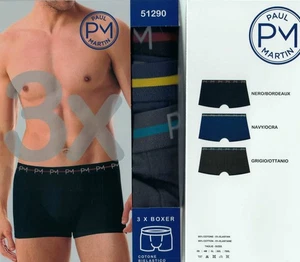 Gruppo 3 boxer uomo in cotone elasticizzato Paul Martin 51290 - Picture 1 of 1