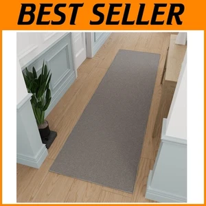 Durable Grey Laundry Rug Runner Easy to Clean - 2'7" x 9'10" - Picture 1 of 13