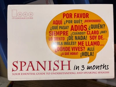 Learn Spanish in 3 Months CD Language Course New Sealed Awesome Gift - Image 1 of 2
