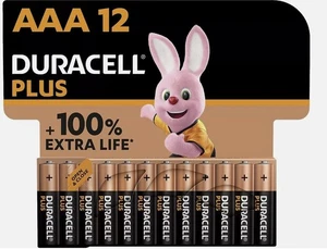 12 x Duracell AAA Plus Power Alkaline Batteries LR03, MN2400 Longest Expiry UK - Picture 1 of 5