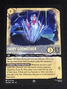 Lorcana Whispers in the Well Fairy Godmother-Magical Benefactor 192/204 NM SR - Picture 1 of 2