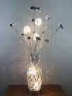 Moderne Halogen Stehleuchte Cosmea 5 flg. Alu-Drahtgeflecht Blumenleuchte Lampe