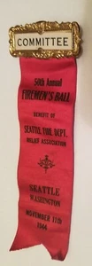 1944 SEATTLE WA FIRE DEPT. 50th ANNUAL FIREMEN'S BALL RELIEF ASSOC. COMMITTEE - Bild 1 von 4