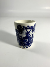 Delft Blue and White Handpainted Shot Glass from Solvang Size Small 