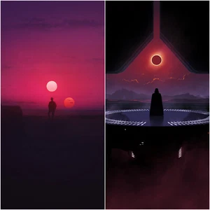 Marko Manev Star Wars "Setting Suns" & "The Dark Lord" AP Prints (Luke & Vader) - Bild 1 von 6