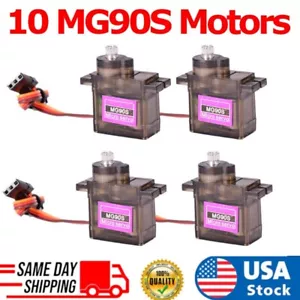 10 Pack MG90S Metal Gear Micro Servo for Boat Car Plane RC Helicopter Arduino - Picture 1 of 9