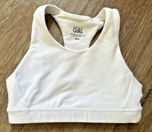 **VERY NICE** Athleta Girl White Sports Bra XS--Size 6 - Picture 1 of 2