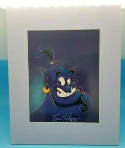 ALADDIN GENIE - LITHOGRAPHIE ESTAMPE GALERIE DISNEY - SIGNÉE par ERIC ROBISON 1993 - Photo 1/3