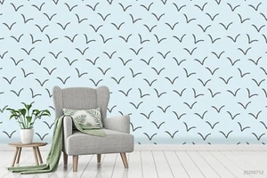 3D Shape Pattern Blue Self-adhesive Removeable Wallpaper Wall Mural - Picture 1 of 9