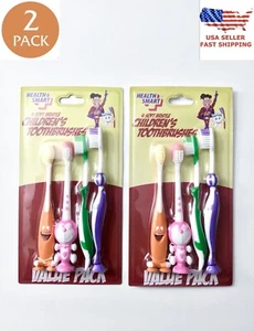 8 PIEZAS (2 PAQUETES DE 4 PIEZAS) CEPILLOS DE DIENTES INTELIGENTES PARA NIÑOS SALUD CERDAS SUAVES 4 COLORES - Imagen 1 de 3