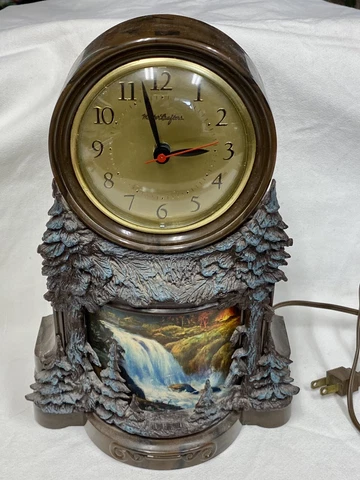 Master Crafters Waterfall Clock Lighted Animated Motion in Good Operating Order Cover
