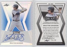 2014 Leaf Metal Draft Blue Prismatic /50 Braxton Davidson #BA-BD1 Auto