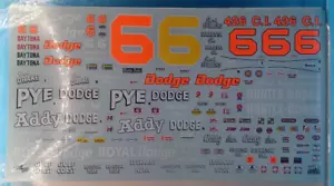 Power Slide | No. ? | 1:25 #6 Buddy Baker Cotton Owens Dodge 1969-70 Decals - Picture 1 of 1