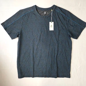 Tasc Performance Tee Gr. XXL Modal Stretch Kurzarm Shirt grau blau gestreift - Bild 1 von 8