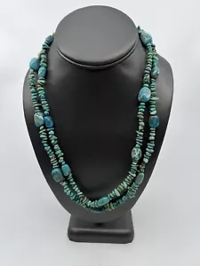 Jay King DTR Sterling Natural Turquoise Nugget Strand Necklace 42" 337592 - Picture 1 of 13