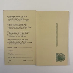 STANLEY Home Products Hostess Reminder cir 1940’s Vintage Postcards Set Of 3 New - Picture 1 of 5
