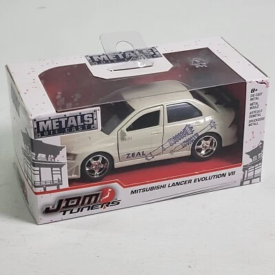 Sintonizadores JDM de coche fundido a presión Jada Metals Mitsubishi Lancer Evolution Vll blanco 1:32 Foto 1 de 4