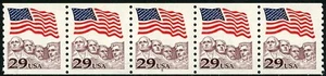 Flag Over Mount Rushmore Strip of 5 PNC5 PLATE 9 MNH Scott's 2523 - Picture 1 of 2