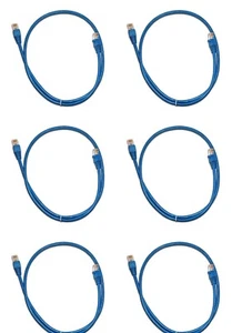 W box 3ft CAT-6 network Patch Cable, Blue 24Awg 100% Copper (6-Pack) 0E-C6BL36  - Picture 1 of 2