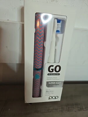 Pop Sonic Go Sonic портативная зубная щетка розовый/синий, 2 минуты таймер новый - Изображение 1 из 4