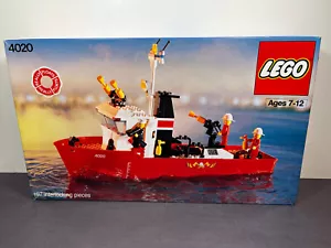 LEGO Town FIRE FIGHTER BOAT 4020 Building Set Vintage 1987 NEW SEALED - Picture 1 of 11
