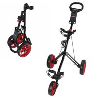 Caddymatic Golf Lite Trac 2 Wheel Folding Golf Cart Black/Red | eBay