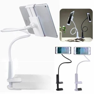US Lazy Bed Gooseneck Desk Mount Stand Holder For iPhone iPad Samsung Tablet - Picture 1 of 15