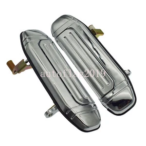 Outside Door Handles Chrome Rear LH & RH For Mitsubishi Pajero Montero 1992-1998 - Picture 1 of 9